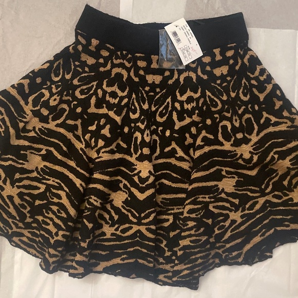 NWT! Torn By Ronny Kobo INTERMIX Wool Blend SKIRT Animal Print MEDIUM Leopard - Picture 3 of 8